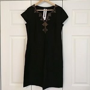 Linen blend tunuc with bronze detail!